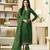 Green Embroidered Crepe Salwar