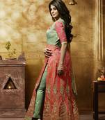 Pink Embroidered Silk Blend Salwar