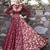 Maroon Embroidered Net Salwar