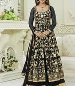 Black Embroidered Silk Blend Salwar