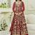 Red Embroidered Silk Blend Salwar