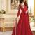 Red Embroidered Silk Blend Salwar