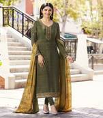 Green Embroidered Crepe Salwar