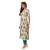 Off-white printed cotton long kurtis