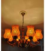 Indian Mosaic Glass 8 Lights Chandelier Home Decor Pendant Lamp Ceiling Lighting