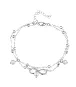 Silver Infinity Gisa Layered Anklet