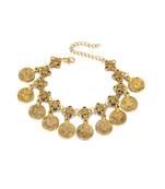 Antique Gold Coin Anklet