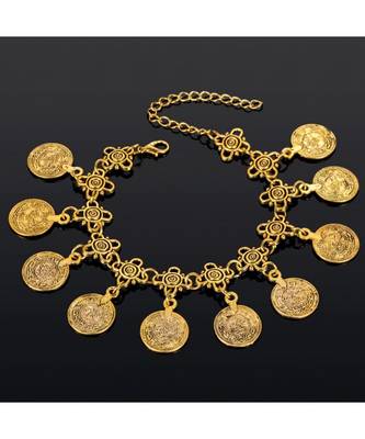 Antique Gold Coin Anklet 2