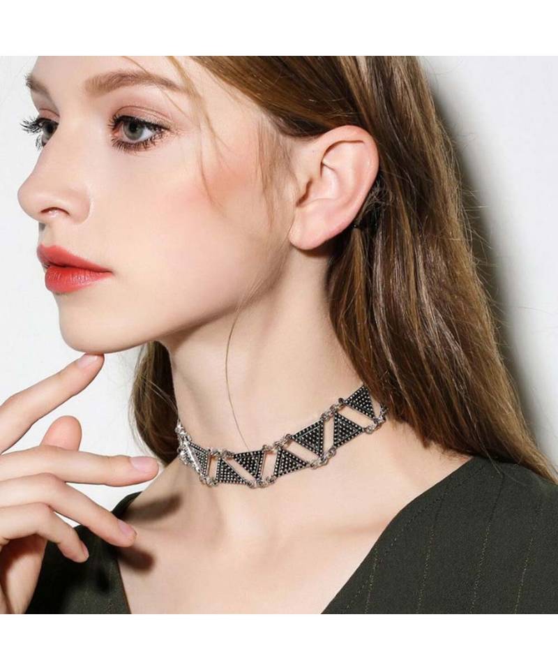 Metallic Triangular Choker