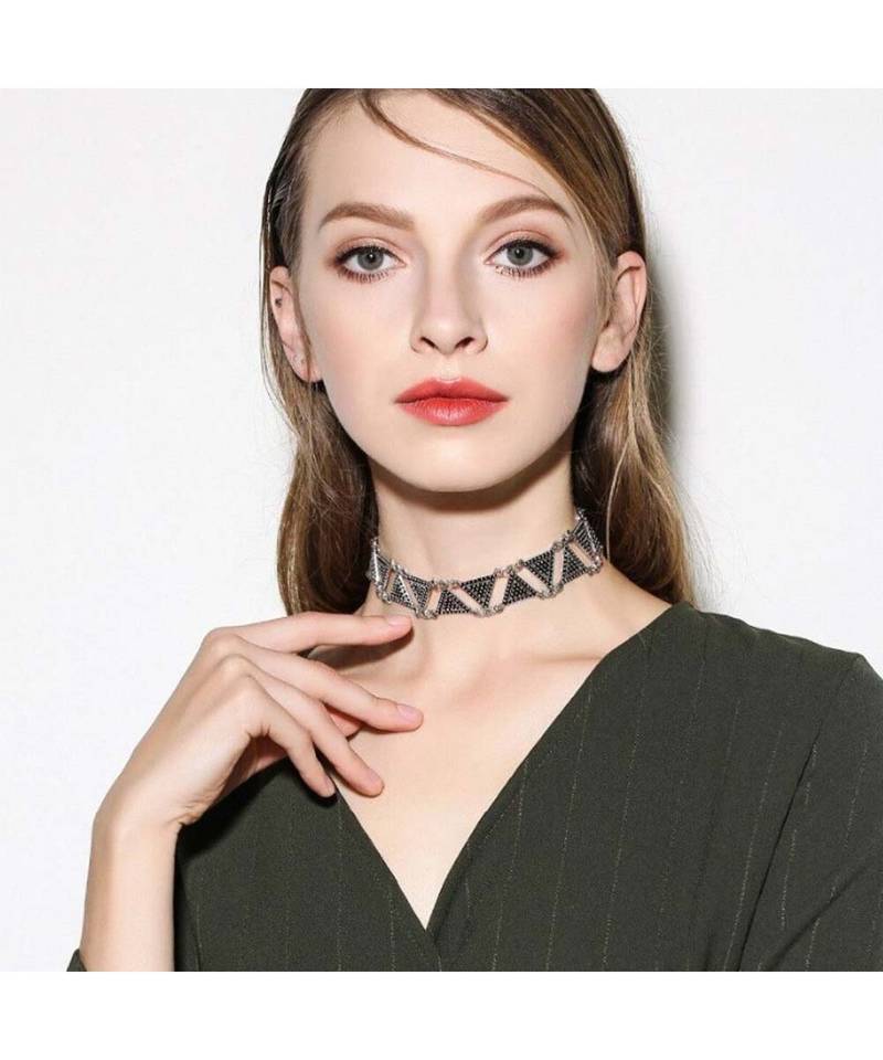 Metallic Triangular Choker