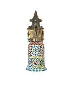 Multi Color Mosaic Glass Metal Fitting Sconces Wall 2 Light Mount Wall Light Indoor Decoration