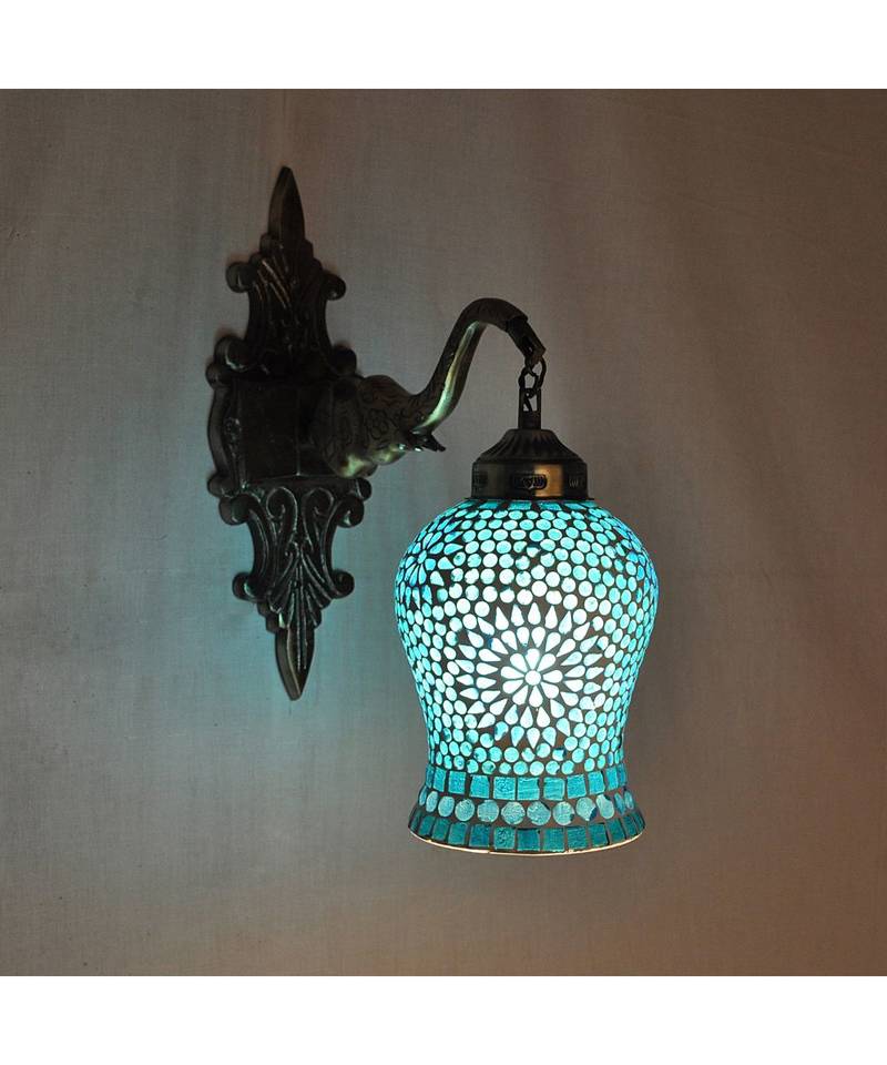 Home Decorations Modern Mosaic Glass Wall Light Lamp with Metal Fitting Wall Sconces