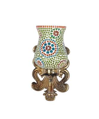 Metal Brass Polish Finish Fitting Mosaic Glass Wall Light Sconces Wall Decorations 1