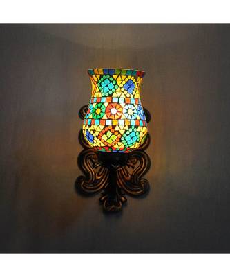 Multicolor Mosaic Glass Wall Up Light Lamp for Home Living Room Office 3