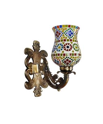 Designer Metal Fitting Wall Decorations Mosaic Glass Wall Up Light Lamp 2