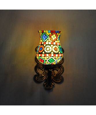 Designer Metal Fitting Wall Decorations Mosaic Glass Wall Up Light Lamp 3