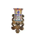 Turquoise Mosaic Glass Wall Mount Up Light Lamp Sconces