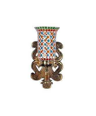 Designer Metal Fitting White Mosaic Glass Wall Light Lamp Home Decor Fixture 1