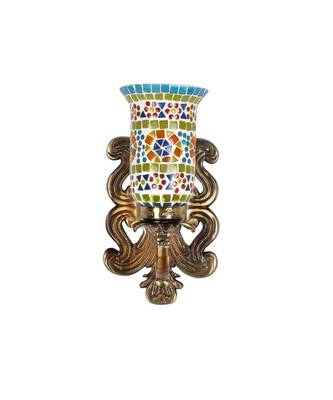 Indian Multicolor Mosaic Glass Up Lighting Lamp Living Room Decorations 1