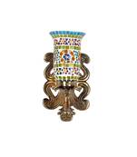 Indian Multicolor Mosaic Glass Up Lighting Lamp Living Room Decorations