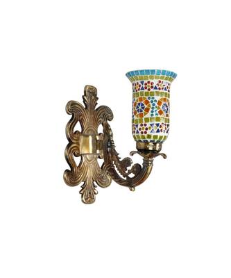 Indian Multicolor Mosaic Glass Up Lighting Lamp Living Room Decorations 2