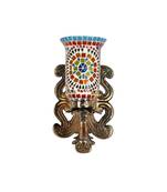 Designer Metal Fitting Indian Mosaic Glass Wall Up Light Lamp Decor