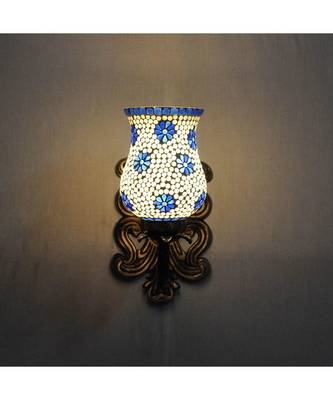 Indian Mosaic Glass Metal Fitting Wall Up Light Lamp for Home/Hotel/Corridor Decorate 3