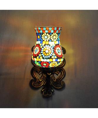 Multicolor Mosaic Glass Wall Up Light Lamp 3