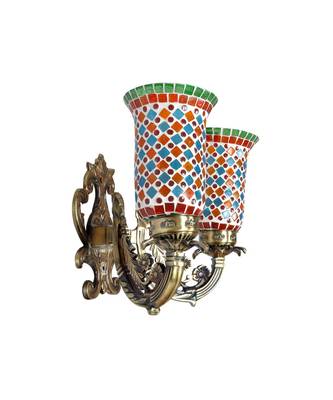 Designer Metal Fitting Wall Sconce Hanging Decoration Wall Up 2 Light Lamp Living Room Décor 2