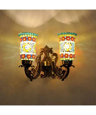 Living Room Mosaic Glass Decorative Wall Up and Down Night Light Lamp Wall Sconce 3