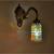 Metal Elephant Design Fitting Green Mosaic Glass Wall Light Lamp Home Decor Fixture
