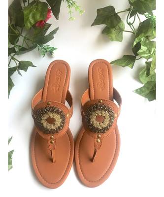 Tan Cut Out Box Heels 1