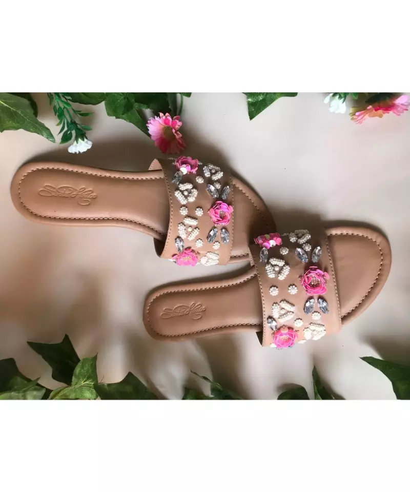 Nude Cherry Blossom Flats