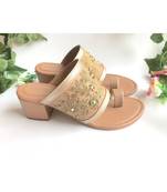 Baroque Nude Block heels