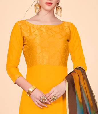 Mustard zari banarasi salwar 2