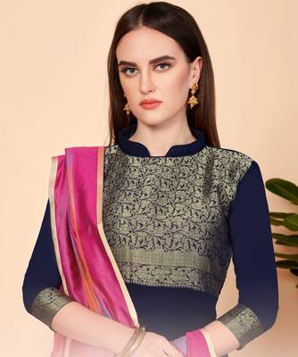 Navy-blue zari banarasi salwar 2