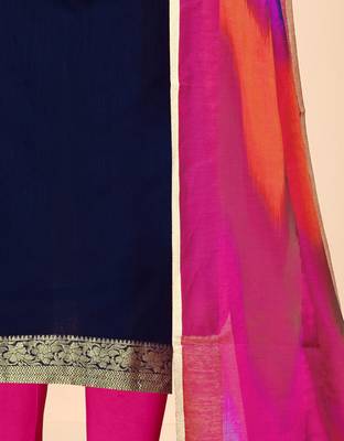 Navy-blue zari banarasi salwar 3