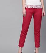 Maroon Pencil Pants
