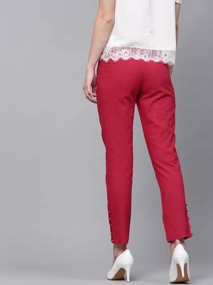 Maroon Pencil Pants 2