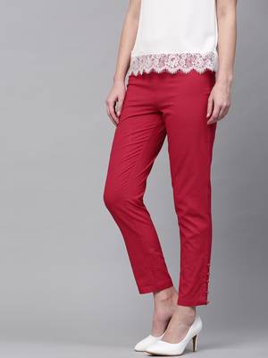 Maroon Pencil Pants 3
