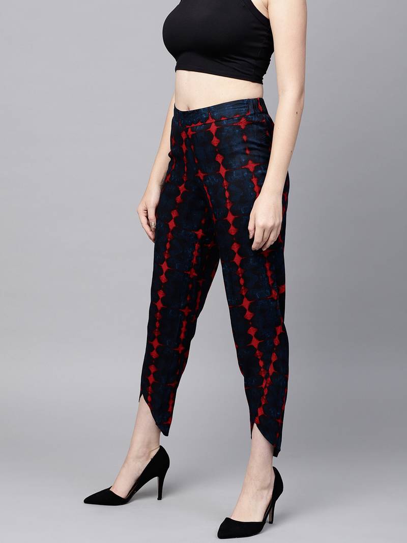 Navy Tie-Dye Dhoti Pants