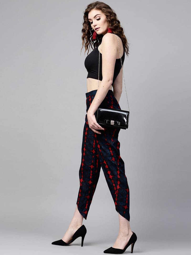 Navy Tie-Dye Dhoti Pants