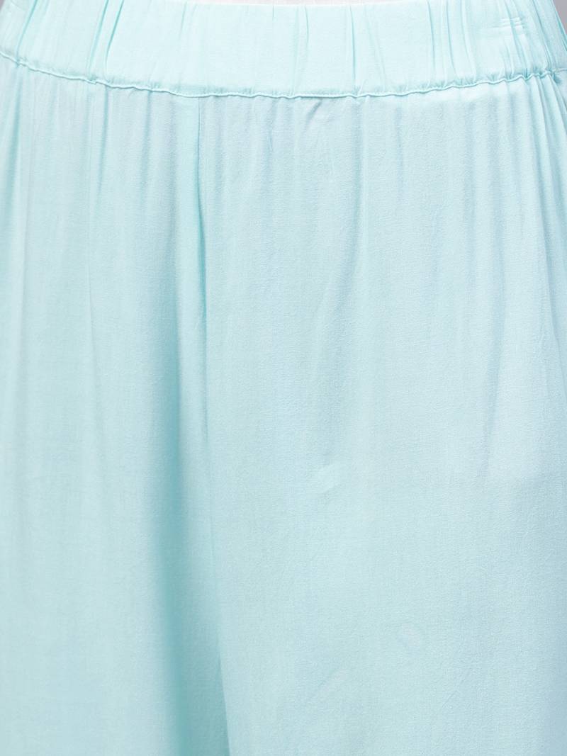 Blue Floral Palazzo Pants