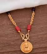 Golden and black beads Brahmamudi mangalsutra one gram gold