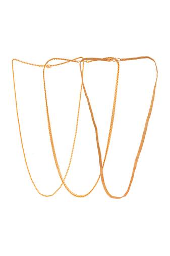 Golden chains MEDIUM length three numbers one gram gold