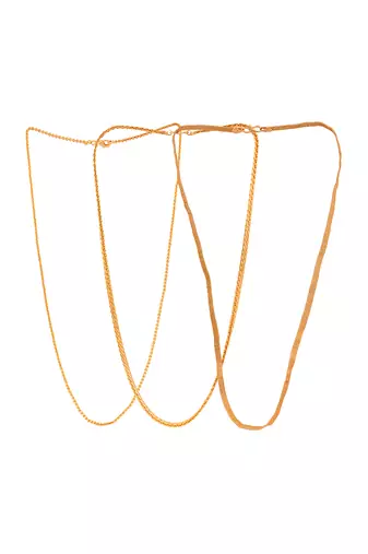 Golden chains MEDIUM length three numbers one gram gold