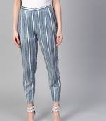 Indigo Stripe Pencil Pants