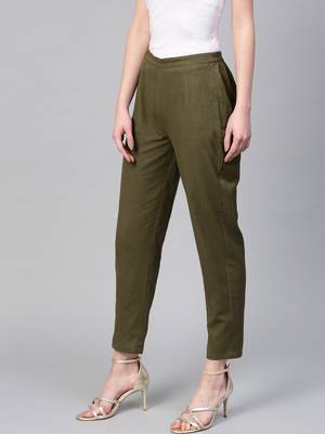 Olive Pencil Pants 2