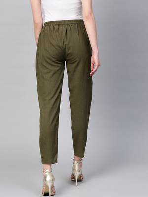 Olive Pencil Pants 3