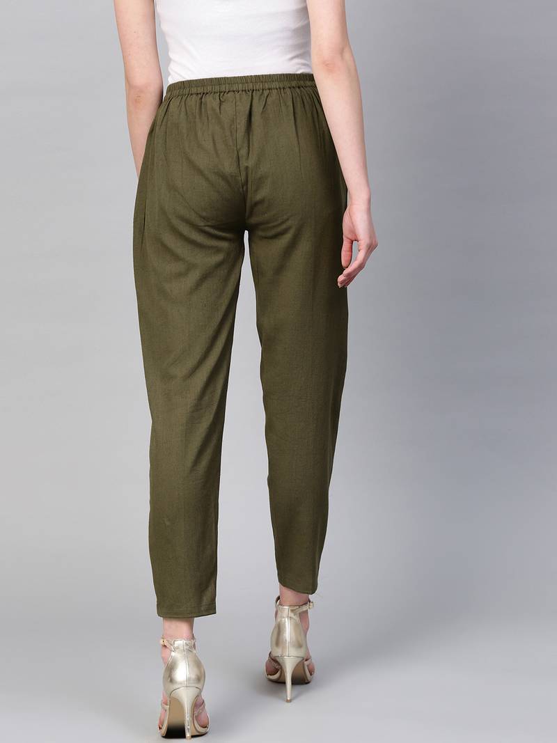 Olive Pencil Pants